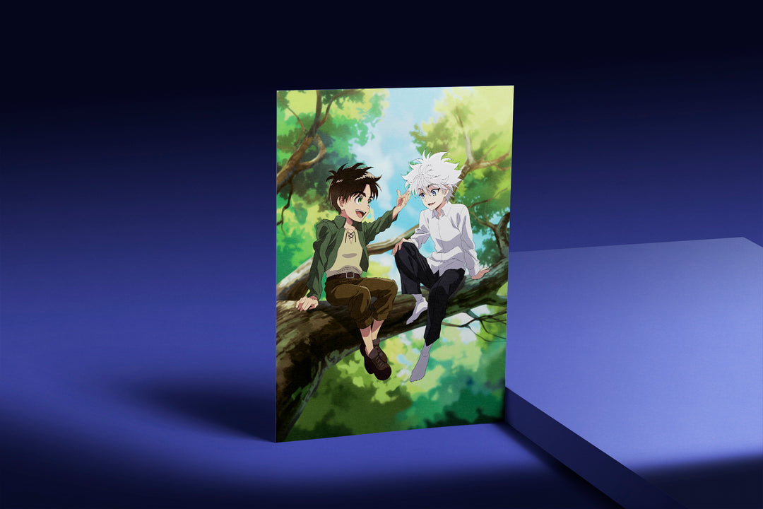 Attack On Titans and HunterxHunter - Kiilua and eren