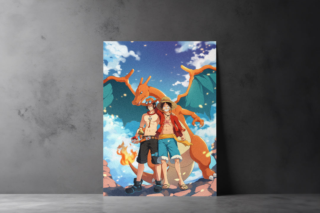 Luffy ,Ace and Charizard