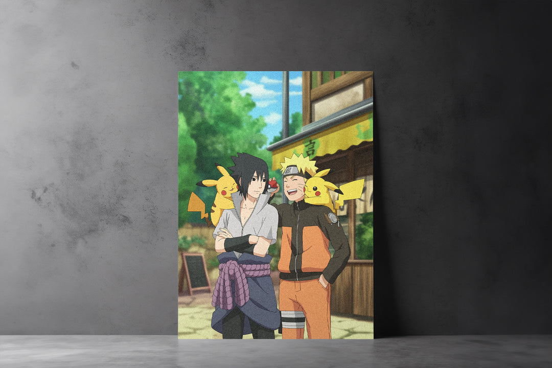 Naruto, Sasuke and Pikachu
