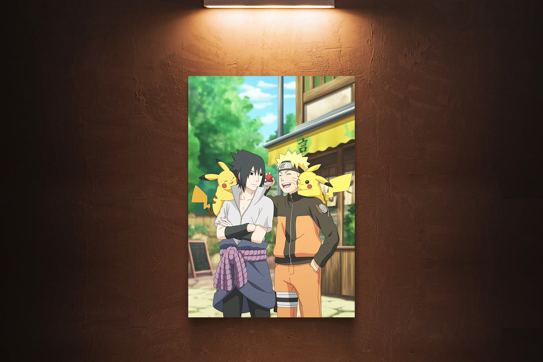 Naruto, Sasuke and Pikachu